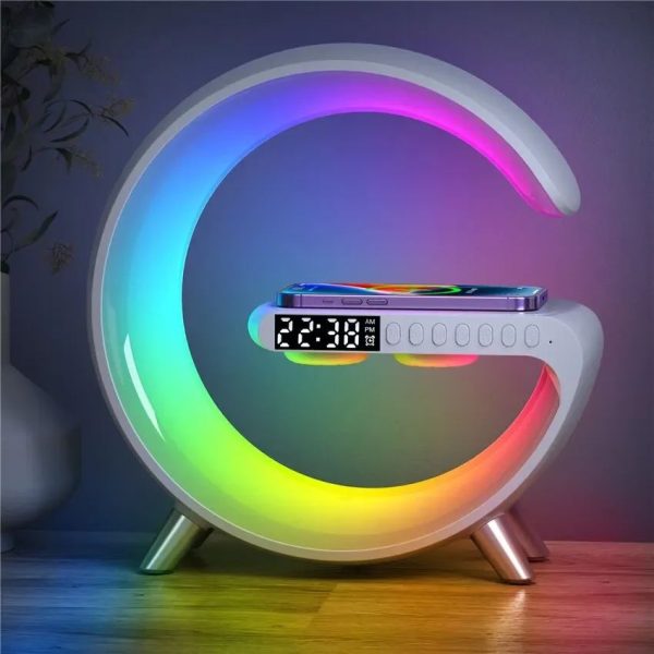 G63 Smart Light Sound Machine - 15W Fast Wireless Charging - Atmosphere RGB Light - Bluetooth Speaker