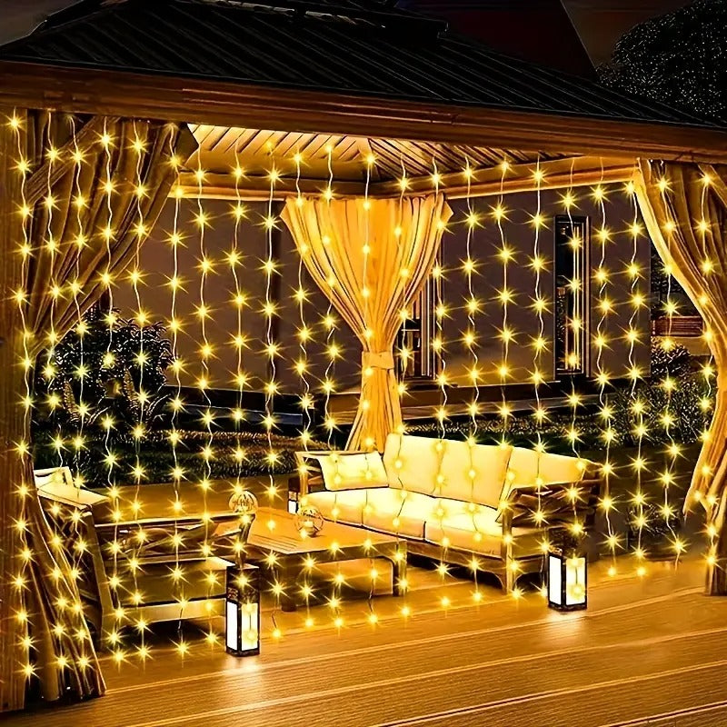Curtain String Lights | 10×10 Feet | 300 Lights.