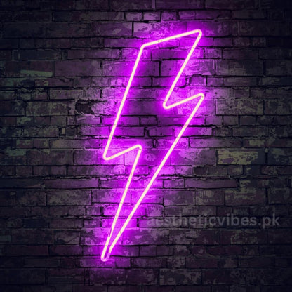 Bolt Lightning LED Neon Sign – Modern Neon Wall Light Aesthetic Vibes