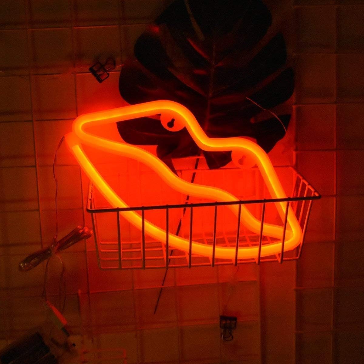 Aesthetic Lips Neon Sign