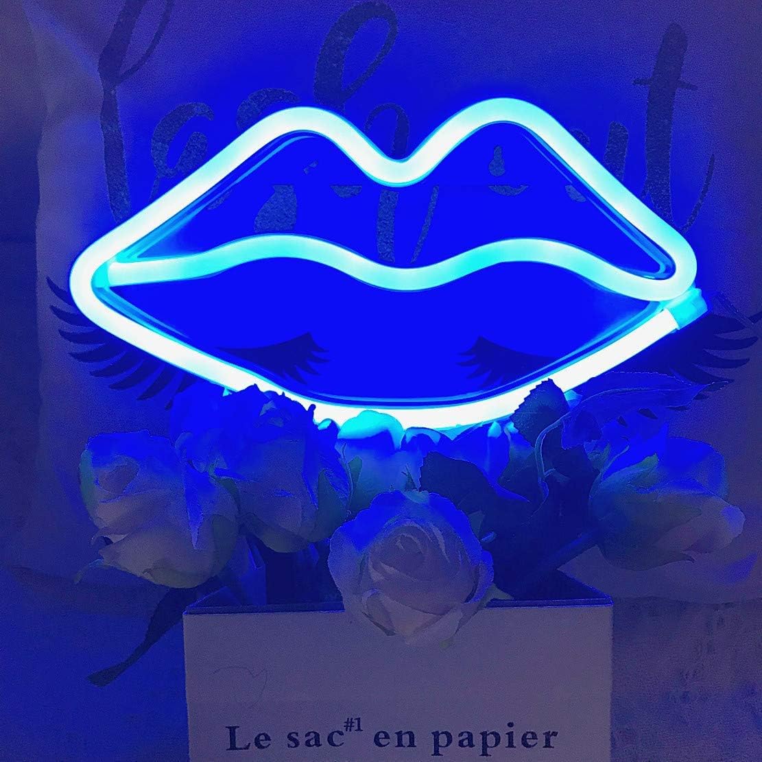 Aesthetic Lips Neon Sign