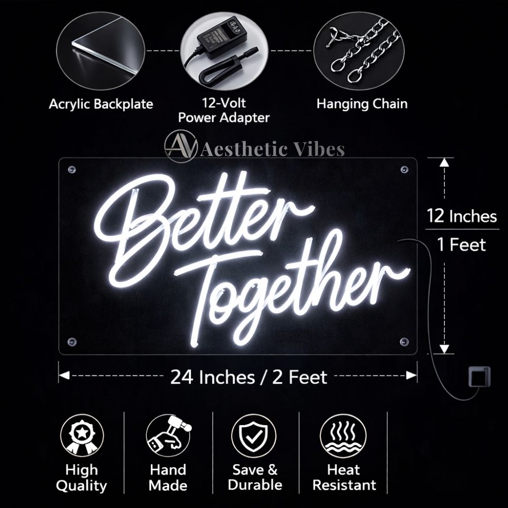 Better Together neon sign LED light for event stage deco pakistan