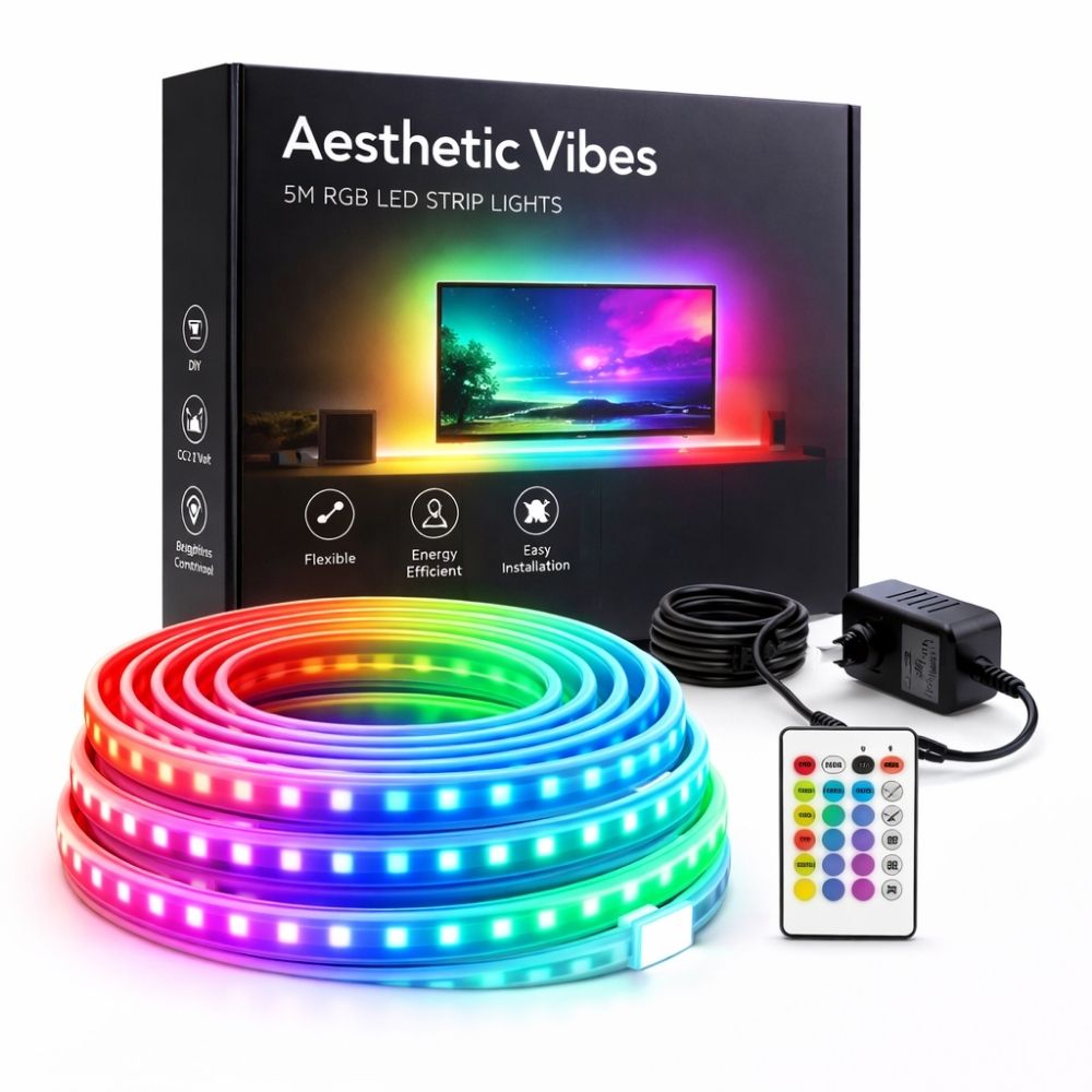 RGB LED Lights with Remote – Color Changing LED Lights for Bedroom, TV & Gaming Setup