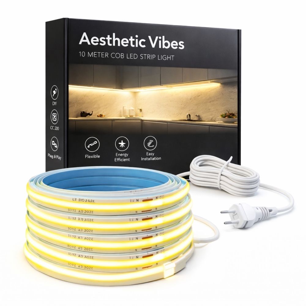COB LED strip lights 5m 10m continuous light ceiling lighting warm white modern room decor LED strip