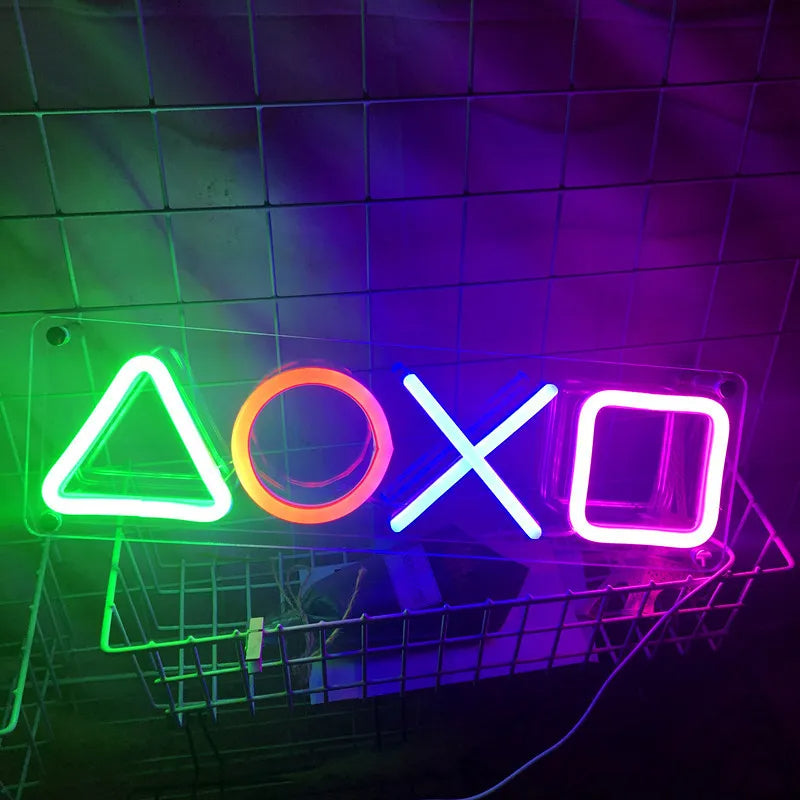Aesthetic PlayStation Control Neon Sign