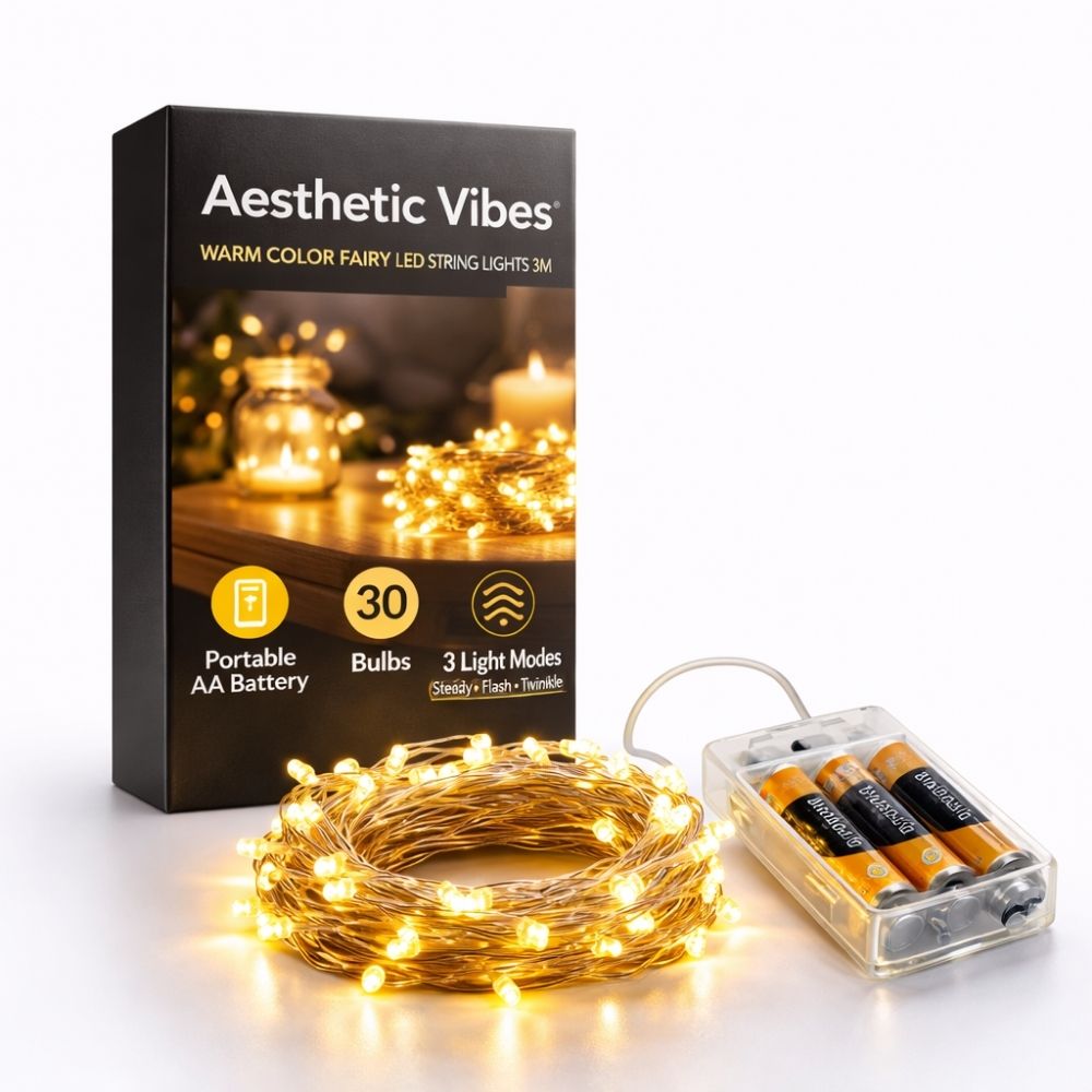 fairy LED string lights 3m battery operated warm white decorative lights for bedroom birthday and party decor