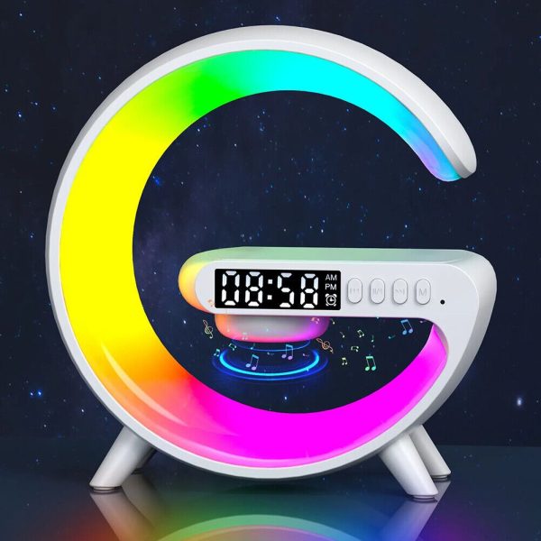 G63 Smart Light Sound Machine - 15W Fast Wireless Charging - Atmosphere RGB Light - Bluetooth Speaker