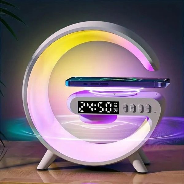 G63 Smart Light Sound Machine - 15W Fast Wireless Charging - Atmosphere RGB Light - Bluetooth Speaker