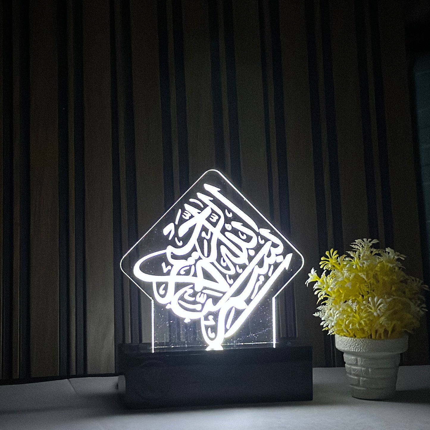 Bismillah Calligraphy 3D LED Lamp