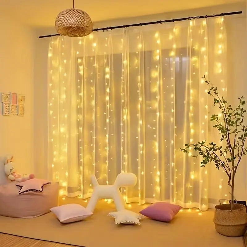 LED Fairy Curtain Lights - 10ft x 10ft Aesthetic vibes