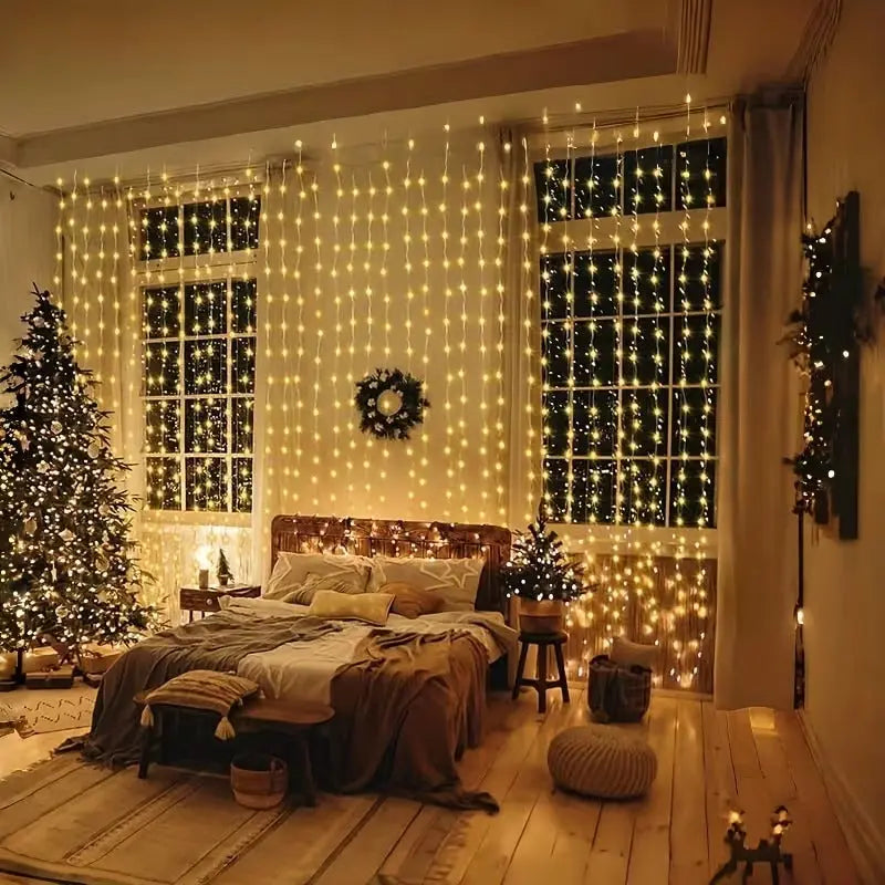 LED Fairy Curtain Lights - 10ft x 10ft Aesthetic vibes