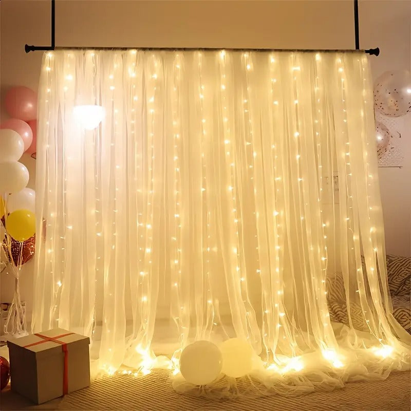 Curtain String Lights | 10×10 Feet | 300 Lights.