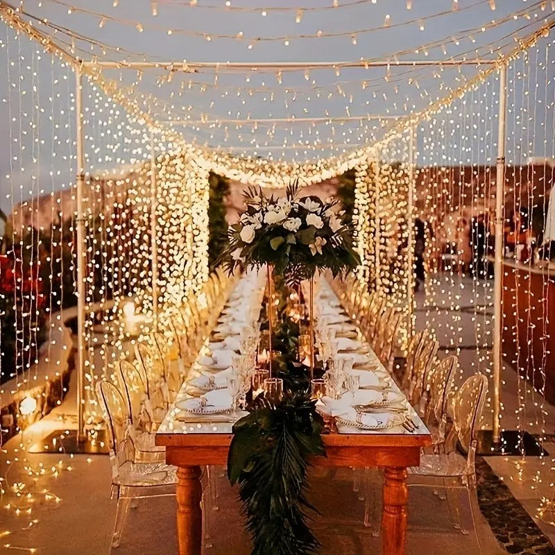 Curtain String Lights | 10×10 Feet | 300 Lights.