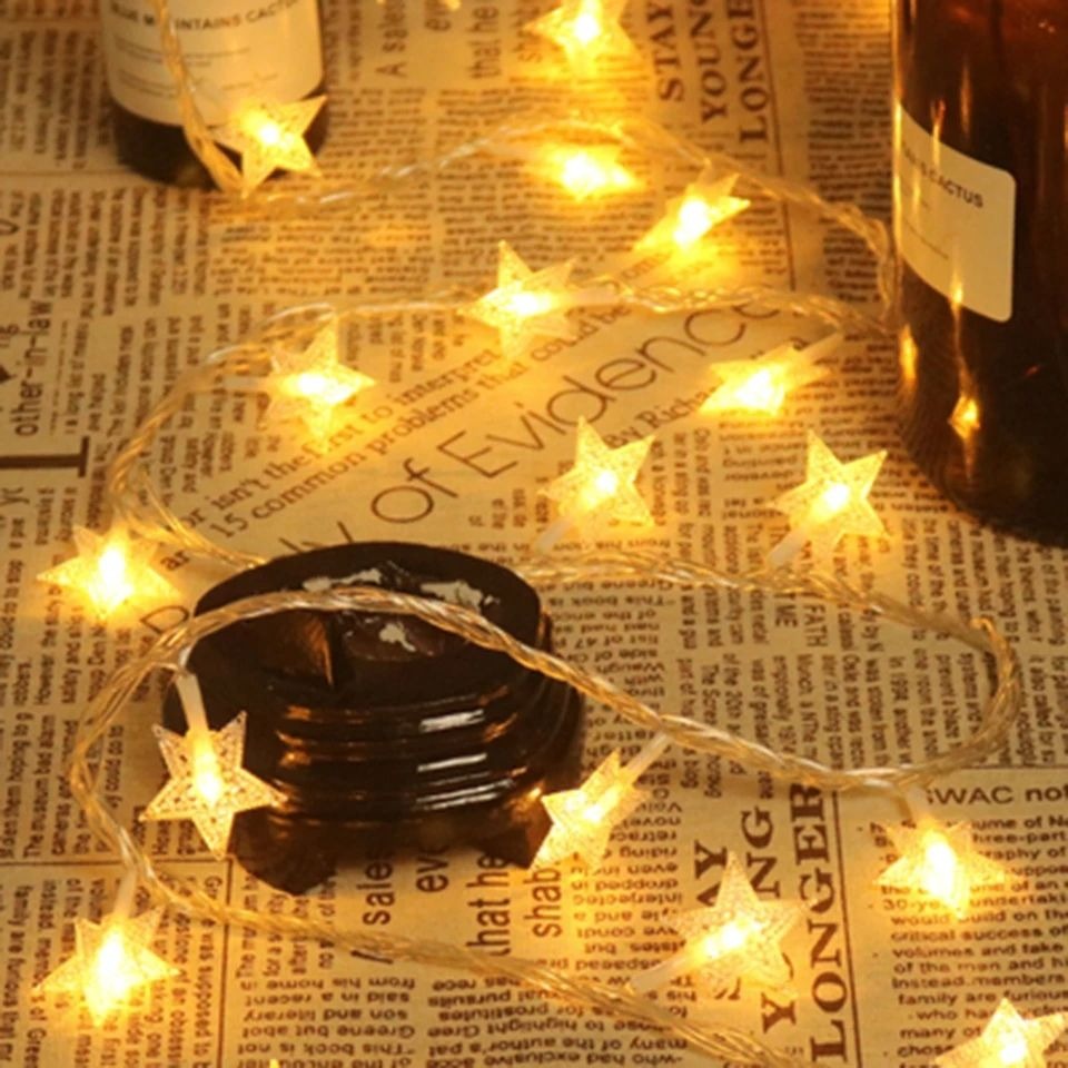 Star String Lights,  20 Twinkle Lights Battery Operated