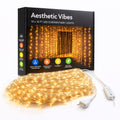 LED curtain fairy lights 10x10 ft warm white event decor backdrop lighting for bedroom wedding wall decoration