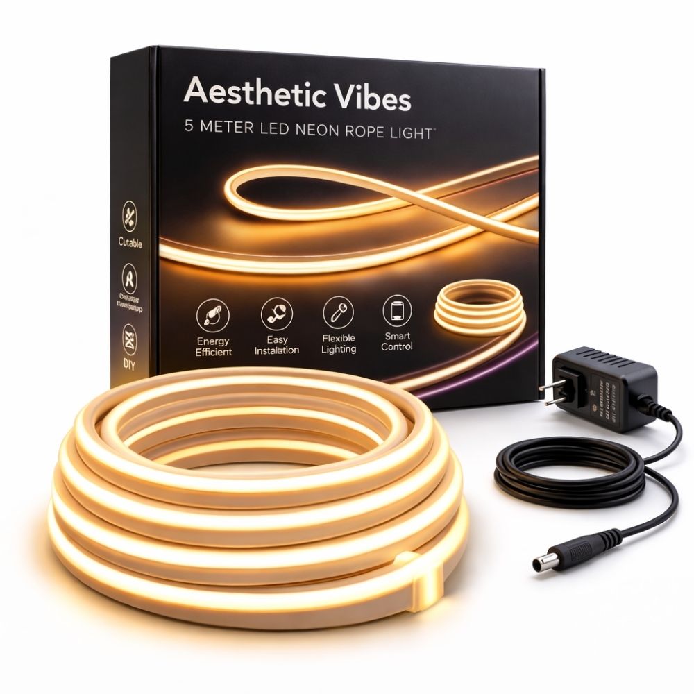 neon rope light strip 5m flexible LED neon lights for bedroom wall mirror decor aesthetic lighting